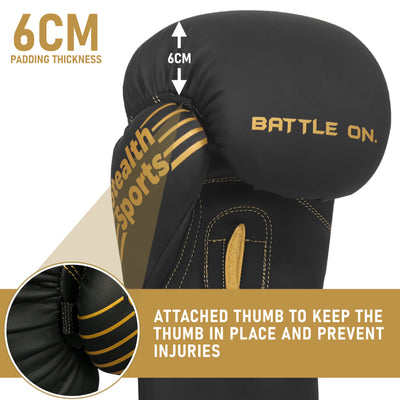 Boxing Gloves - Black & Gold