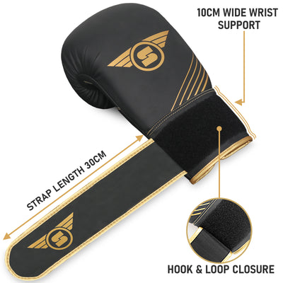 Boxing Gloves - Black & Gold
