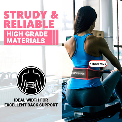 Pink Training Belt - 4 Inch Wide