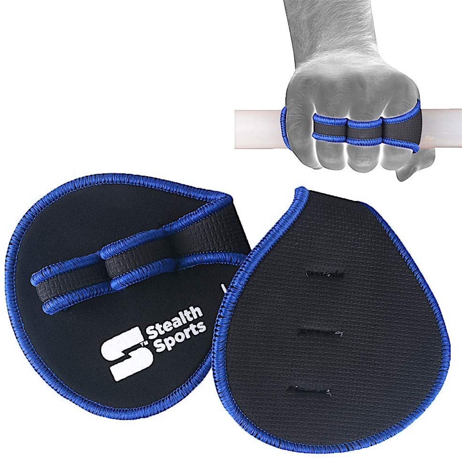 Stealth Sports Weight Lifting Grip Pads - Non-Slip Neoprene Palm Protectors For Pull-ups & Weightlifting