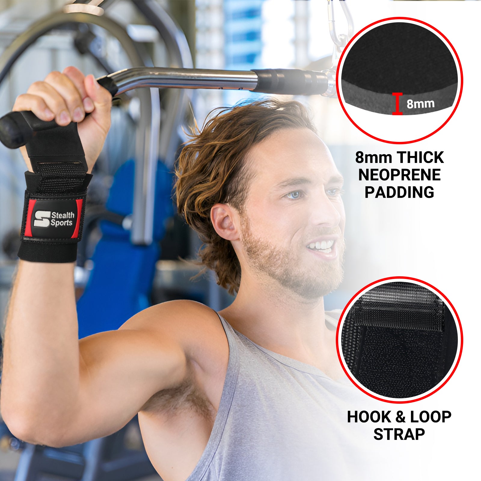 Weight Lifting Power Hook Straps | Stealth Sports Weight Lifting Power Hook Straps | Stealth Sports